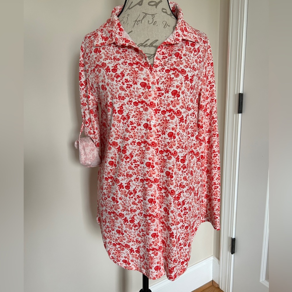 Lularoe Long Sleeve Button Up -Med